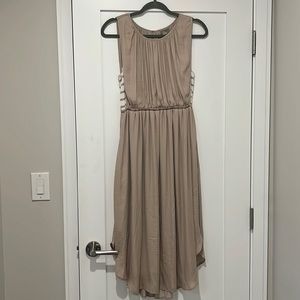 Anthropologie Taupe Midi Dress